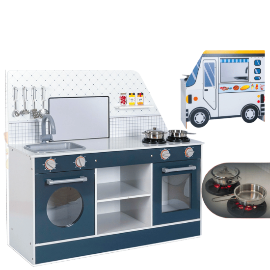 صورة مطبخ الأطفال المتنقل – مع إضاءة وصوت